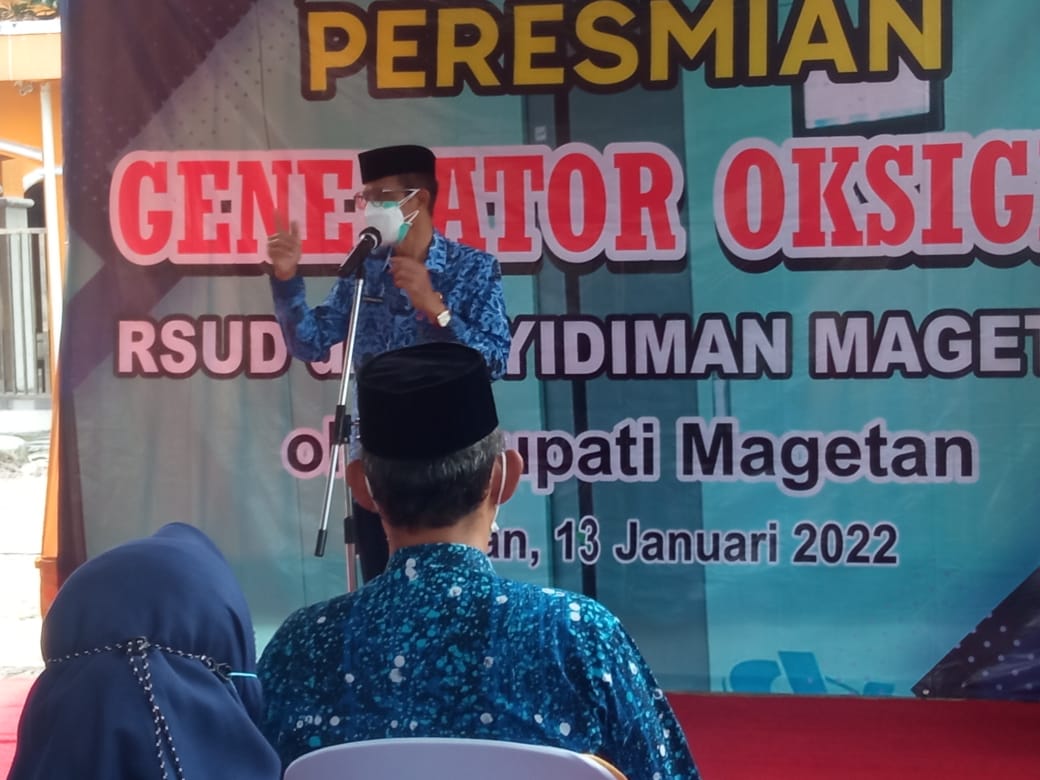 Bupati Magetan Resmikan Oxygen Generator Rumah Sakit Umum Daerah Rsud Sayidiman Megapolitanjatim 